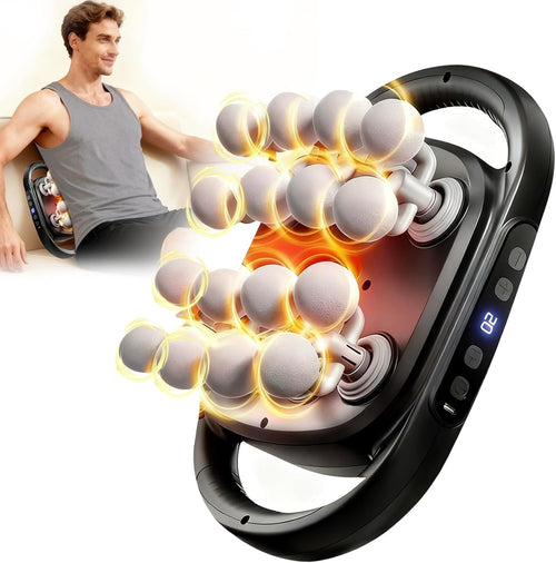 16-Head Massage Gun Set, Deep Tissue Percussion Massager with 20 Speeds & 9 Modes, Quiet Handheld Massage Gun for Back, Neck, Shoulders, Legs, Foot, Full Body Muscle Pain Relief & Relaxation - Golden High-Tech