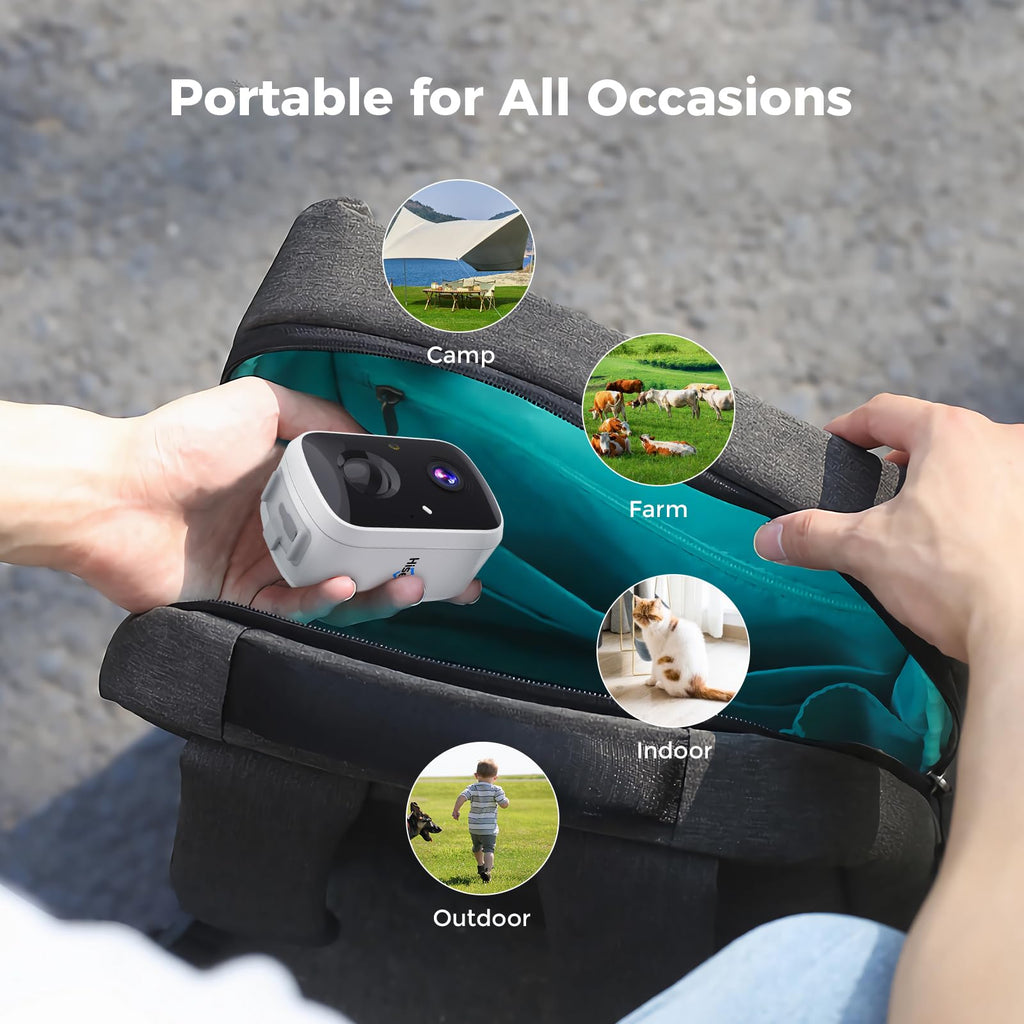 Hiseeu Solar Security Cameras Wireless Outdoor 2 Pack, Battery Powered 3K 4MP wifi Cameras for Home Surveillance, PIR/AI Motion Detection, Waterproof, Color Night Vision, 2-Way Audio, Cloud/SD Storage