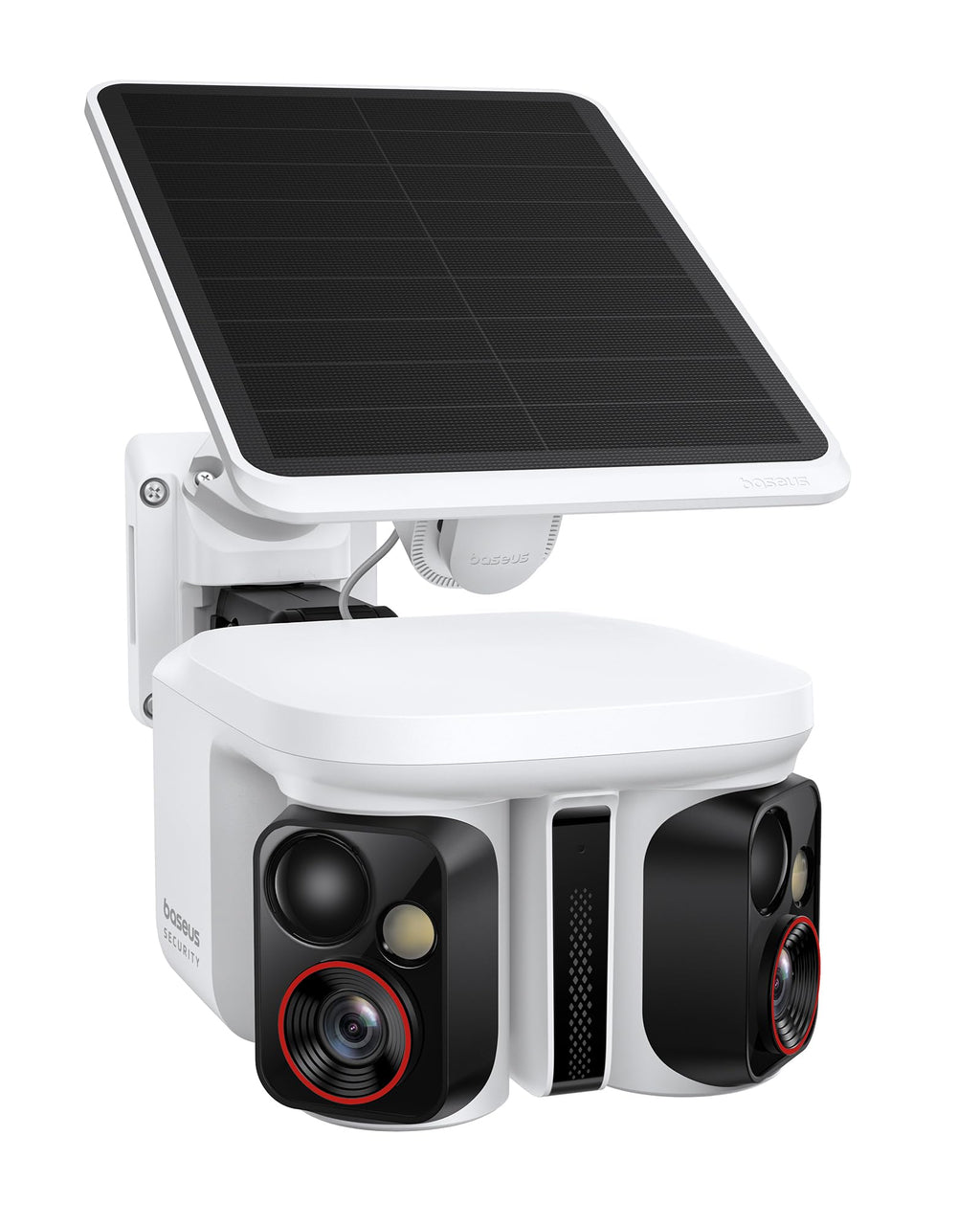 Baseus Security X1 Pro Caméra de Surveillance Extérieure, Double Suivi IA, Surveillance 300°, Vision Nocturne, caméra Solaire sans Fil sur Batterie avec détection IA, Patrouille Automatique