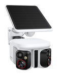 Baseus Security X1 Pro Caméra de Surveillance Extérieure, Double Suivi IA, Surveillance 300°, Vision Nocturne, caméra Solaire sans Fil sur Batterie avec détection IA, Patrouille Automatique