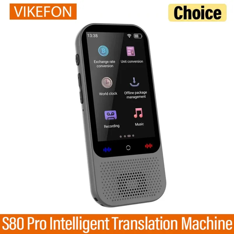 S80 Pro 138 langues Machine de traduction intelligente enregistrement Intelligent 19 Chat hors ligne en temps réel GPT AI traduction de photos vocales