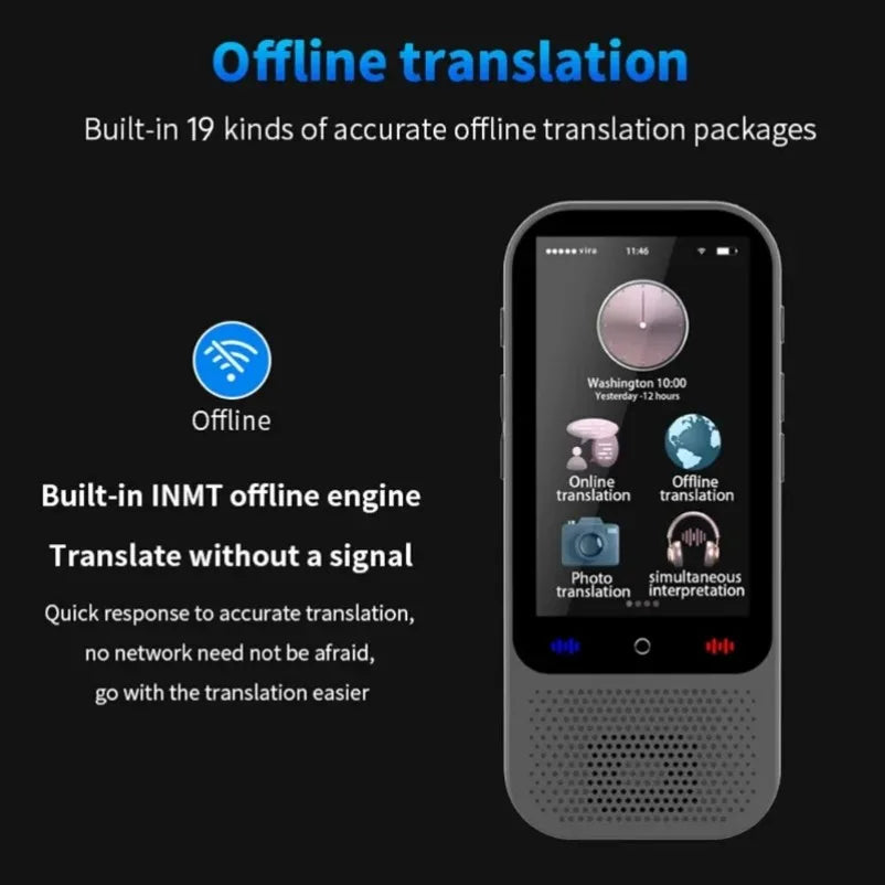 S80 Pro 138 langues Machine de traduction intelligente enregistrement Intelligent 19 Chat hors ligne en temps réel GPT AI traduction de photos vocales