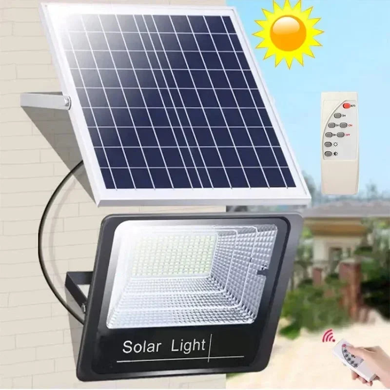 JVEE 30W 1000mAh projecteurs solaires télécommande alimenté projecteur extérieur étanche IP67 Villa lampadaire Angle réglable