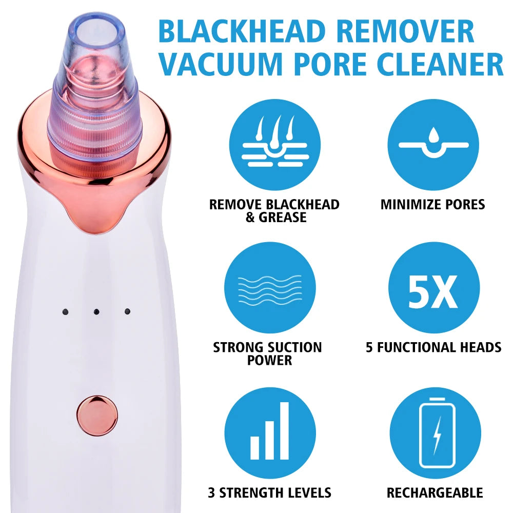 Élimination électrique des points noirs sous vide, nettoyage du visage des taches noires, aspiration des boutons d'acné, Instrument de beauté, outils de soins de la peau