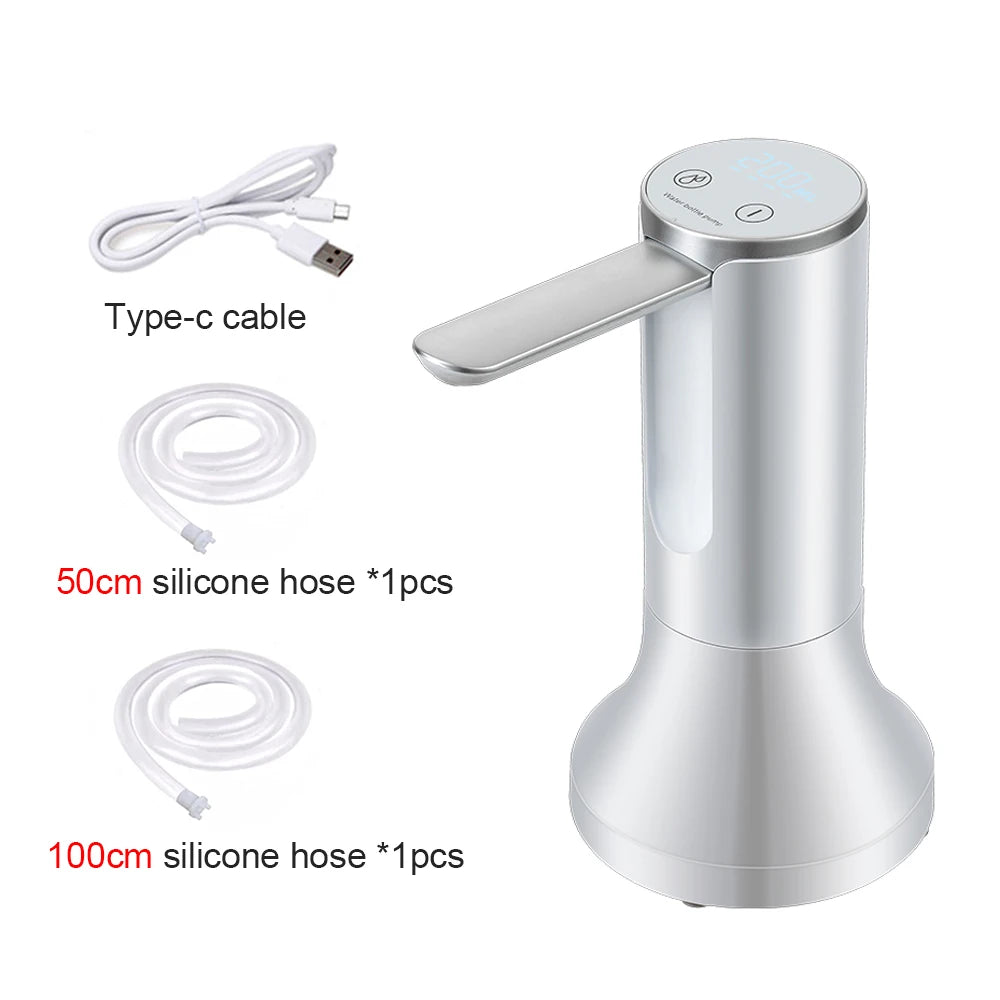 Pompe à bouteille d'eau électrique pliable, distributeur d'eau automatique, bouteille de 19 litres, pompe à eau potable de bureau Rechargeable