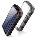 Solar Power Bank 26800mAh Waterproof Portable Solar Panel Fast Charger Powerbank External Battery Power Bank with Camping Light