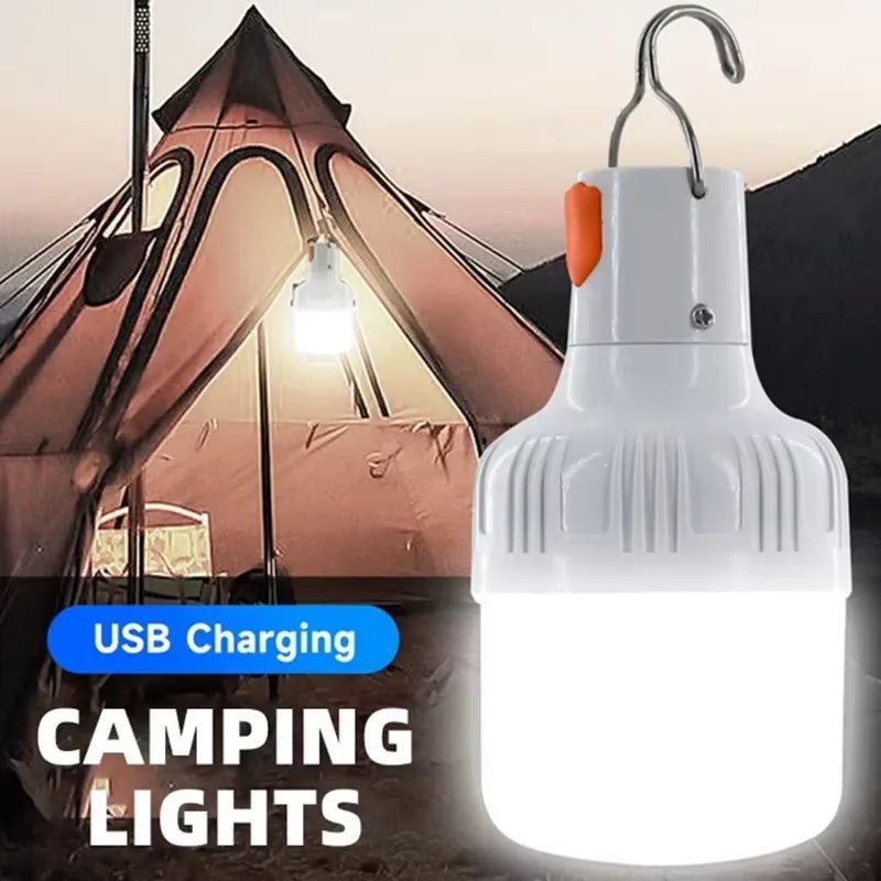 Ampoule LED USB 60W avec Crochet Camping - Golden High-Tech