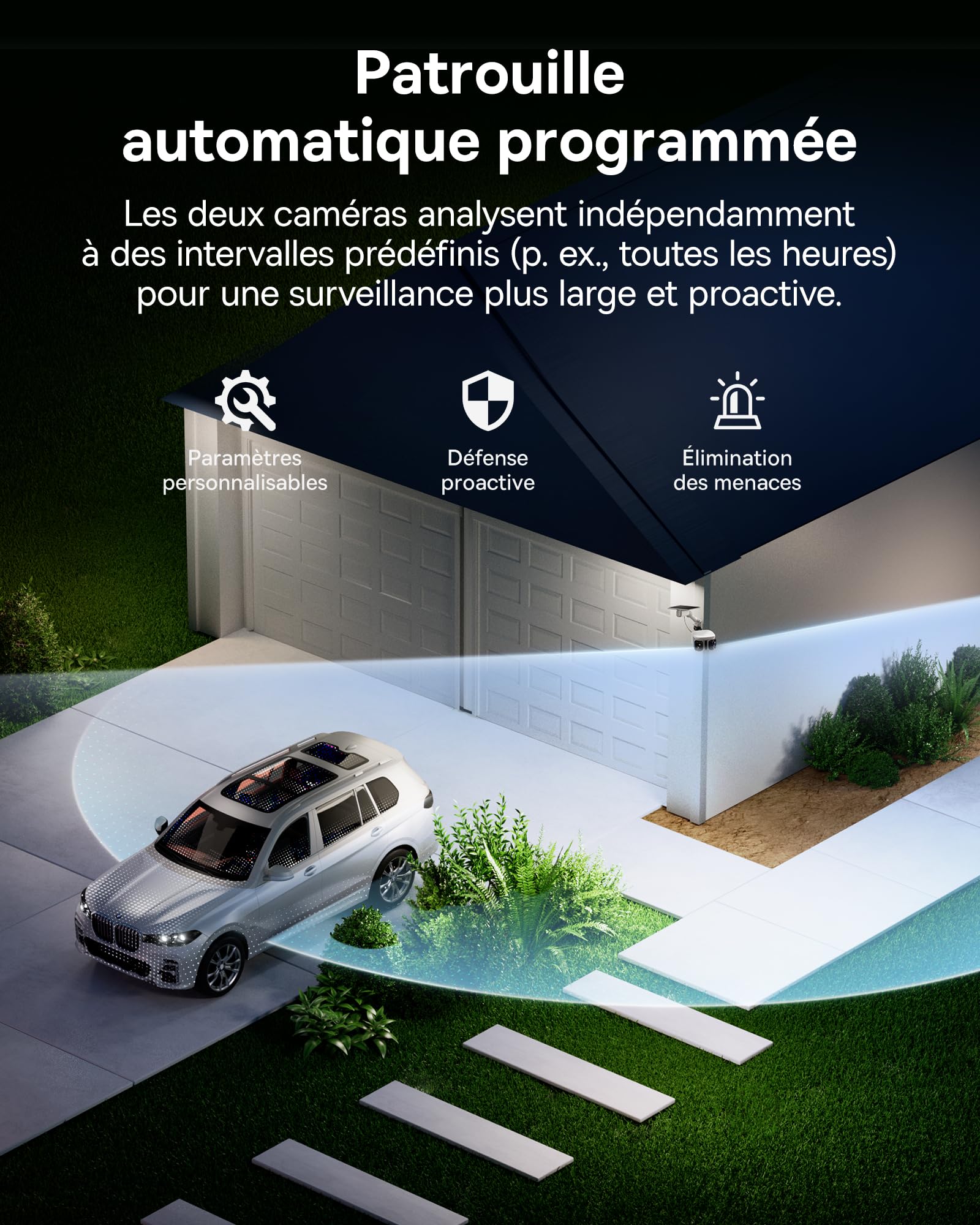 Baseus X1 Pro Caméra Extérieure IA 300°