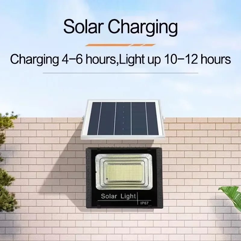 JVEE Projecteur Solaire 30W IP67 avec Télécommande - Golden High-Tech