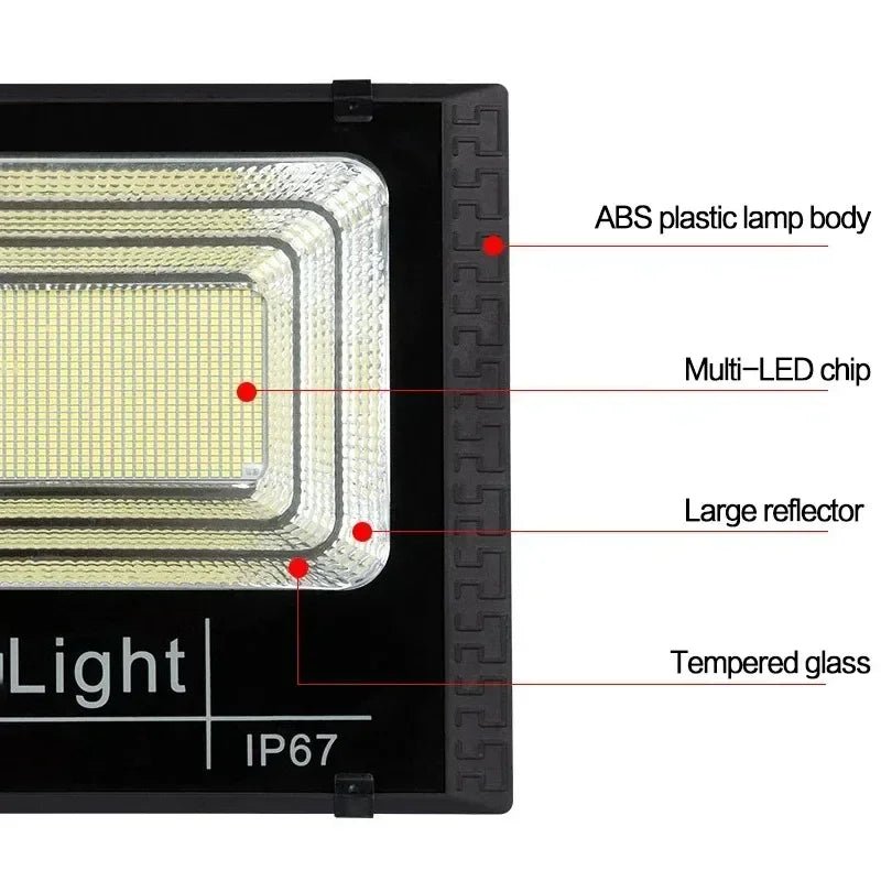 JVEE Projecteur Solaire 30W IP67 avec Télécommande - Golden High-Tech