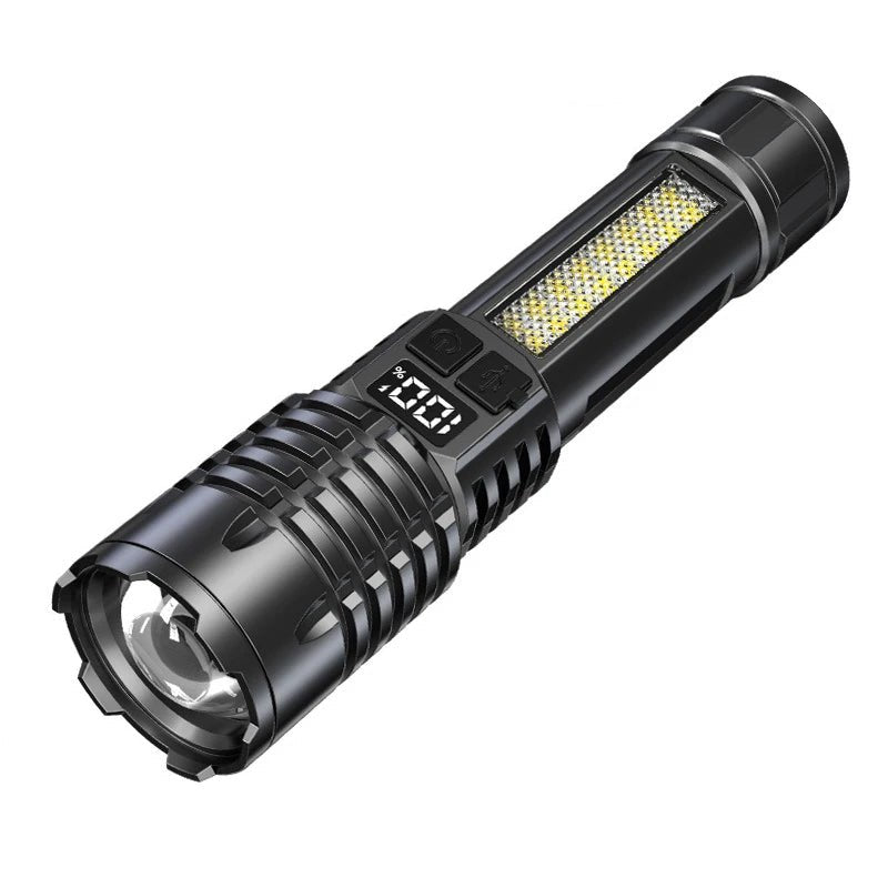 Lampe Tactique LED 100000LM Rechargeable pour Camping - Golden High-Tech