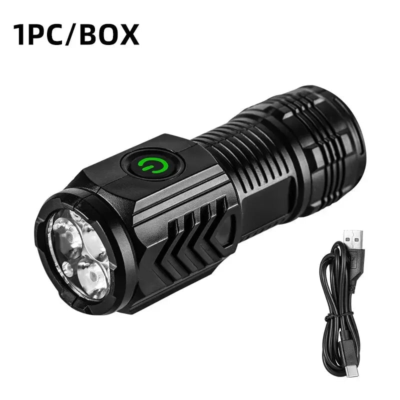 Lampe Torche Tactique LED 3 Cœurs Rechargeable - Golden High-Tech