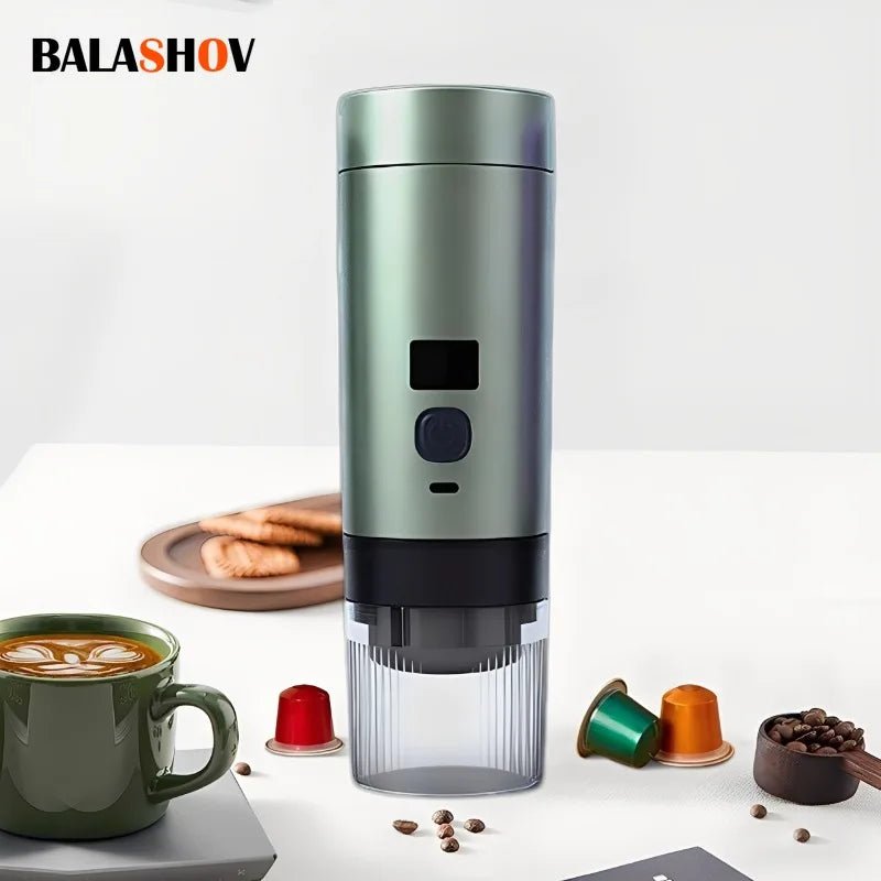 Machine à café expresso Portable, chauffage, Rechargeable, Extraction concentrée, pour voyage et bureau - Golden High-Tech