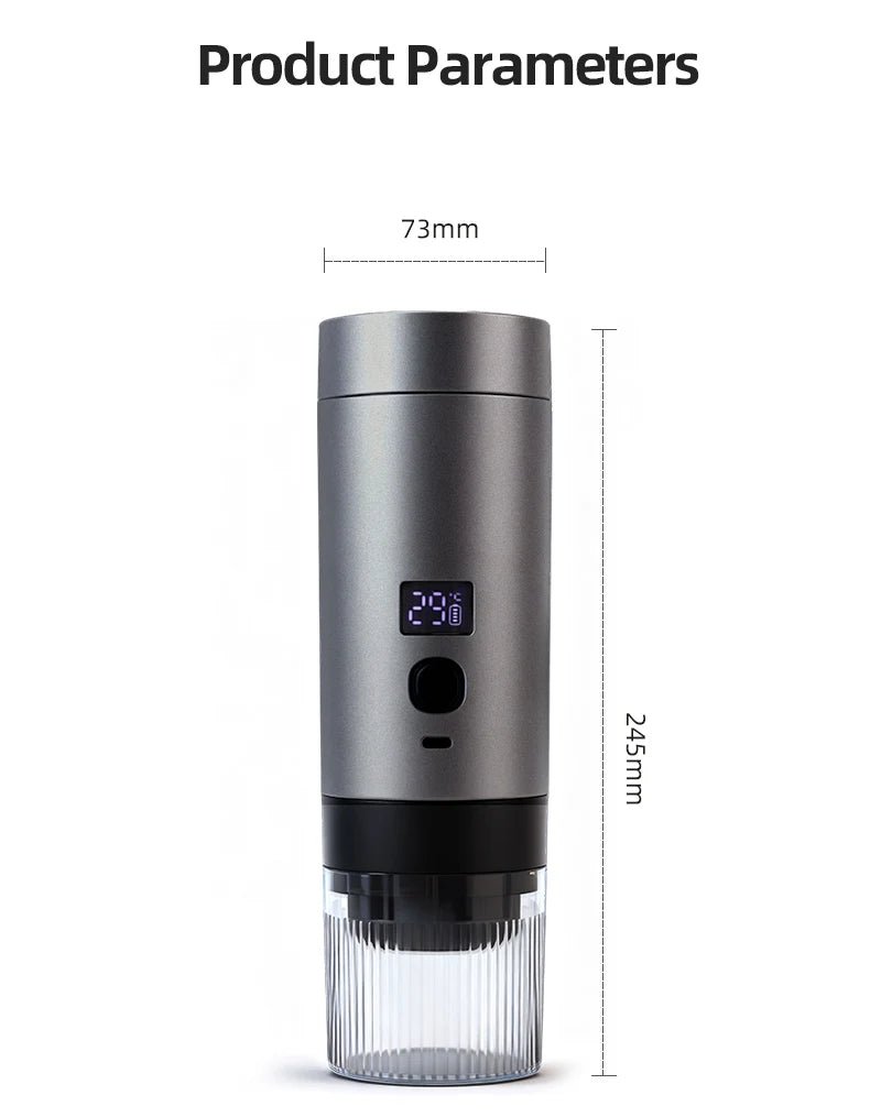 Machine à café expresso Portable, chauffage, Rechargeable, Extraction concentrée, pour voyage et bureau - Golden High-Tech