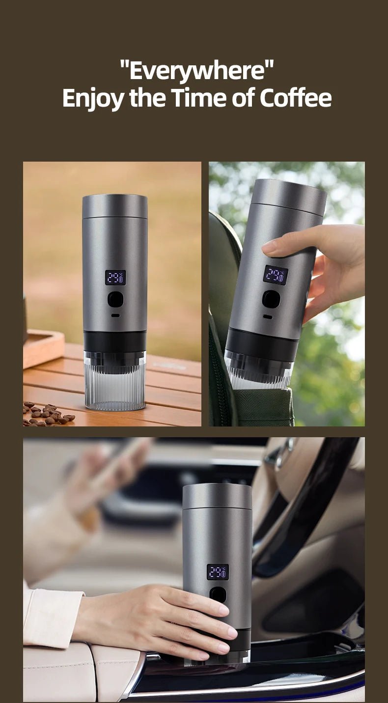 Machine à café expresso Portable, chauffage, Rechargeable, Extraction concentrée, pour voyage et bureau - Golden High-Tech