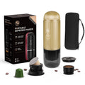 Machine à café expresso Portable, électrique, 19 bars, chauffage automatique, adaptée aux dosettes de capsules nespresso, café moulu - Golden High-Tech