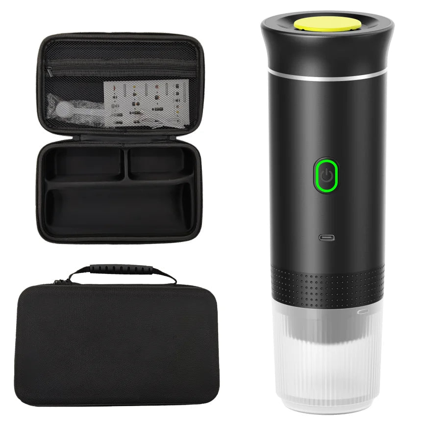 Machine à café portable électrique alimentée par USB, machine à café automatique à capsules pour l'extérieur, pour l'eau chaude et froide, facile à utiliser - Golden High-Tech