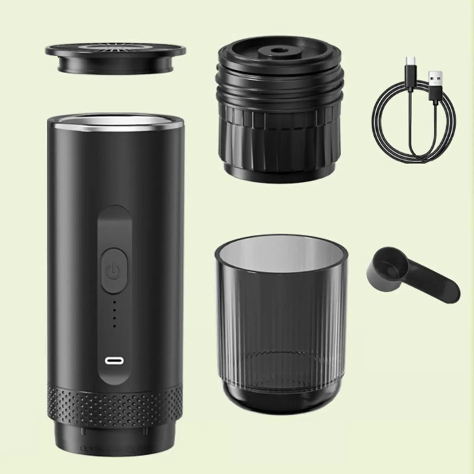 Machine à café portable, mini machine à expresso, pratique et rechargeable pour le bureau, la randonnée, la voiture, les voyages en camping-car, machines à expresso - Golden High-Tech