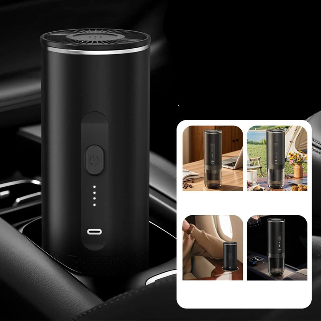 Machine à café portable, mini machine à expresso, pratique et rechargeable pour le bureau, la randonnée, la voiture, les voyages en camping-car, machines à expresso - Golden High-Tech