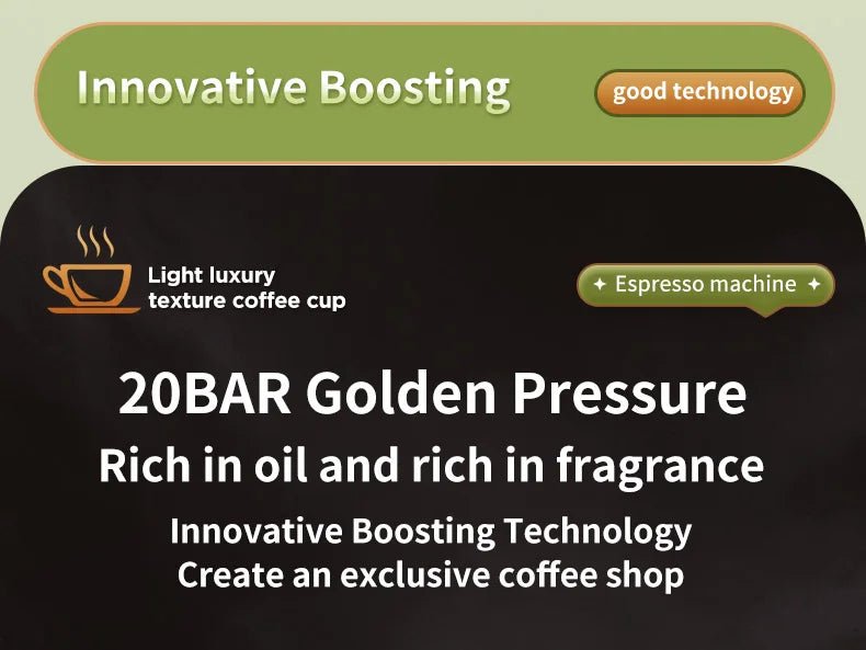 Machine à expresso Portable, 20 bars, chauffage, sans fil, Rechargeable - Golden High-Tech