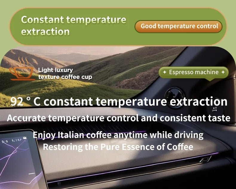 Machine à expresso Portable, 20 bars, chauffage, sans fil, Rechargeable - Golden High-Tech