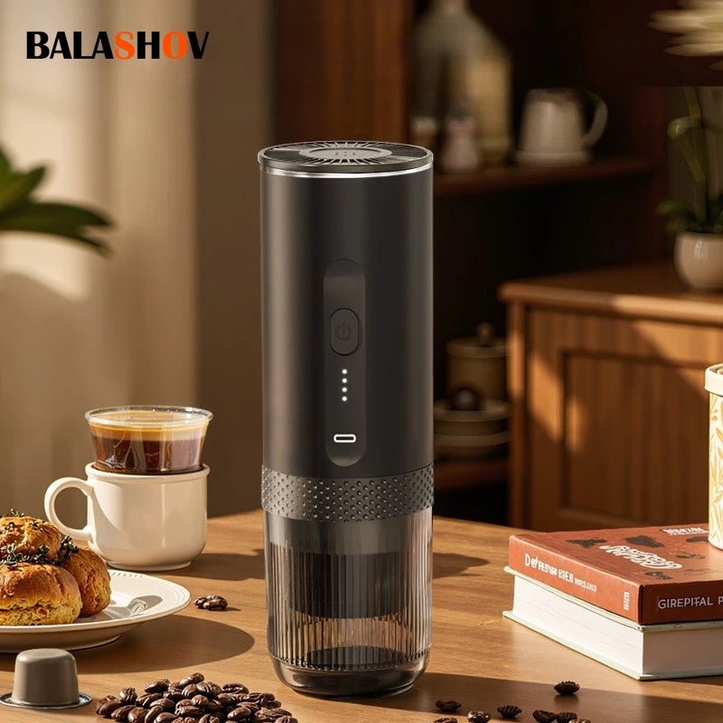 Machine à expresso Portable, 20 bars, chauffage, sans fil, Rechargeable - Golden High-Tech