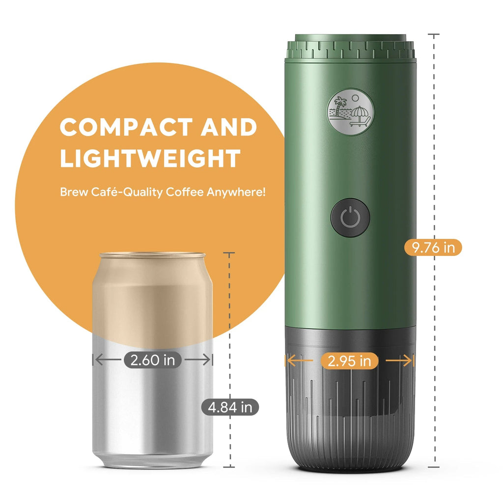 Machine à expresso portable 3-en-1, cafetière de voyage pour le camping, la randonnée, le bureau, auto-chauffante avec USB-C, nouveauté 2026 - Golden High-Tech