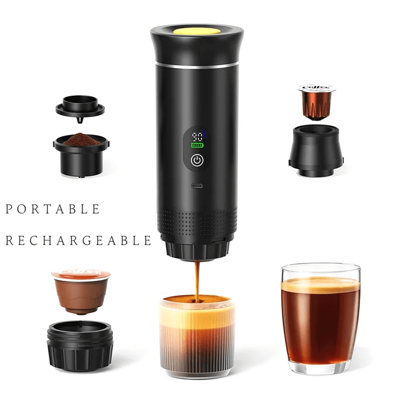 Machine à Expresso Portable Auto-Chauffante pour Voyage & Camping - Golden High-Tech