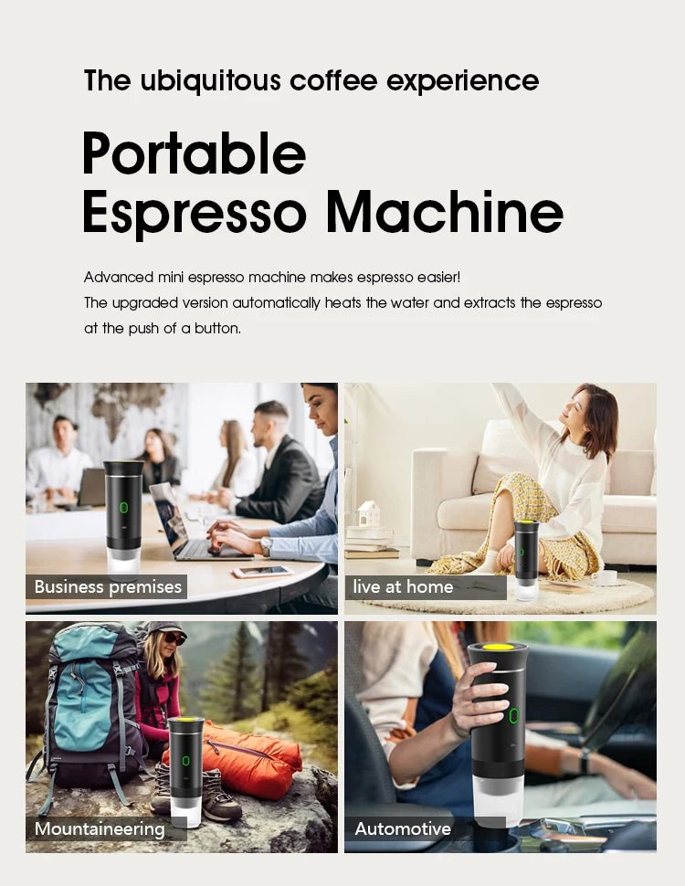 Machine à Expresso Portable Sans Fil - Golden High-Tech