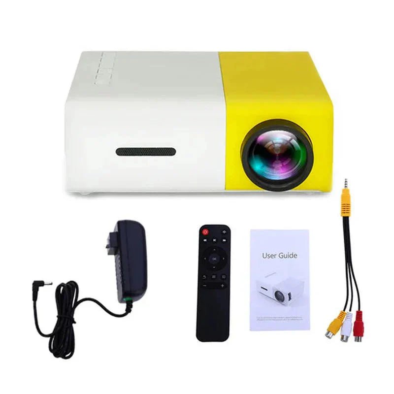Mini Projector – 1080P Full HD Support, Portable LED Projector, 4K Video Playback