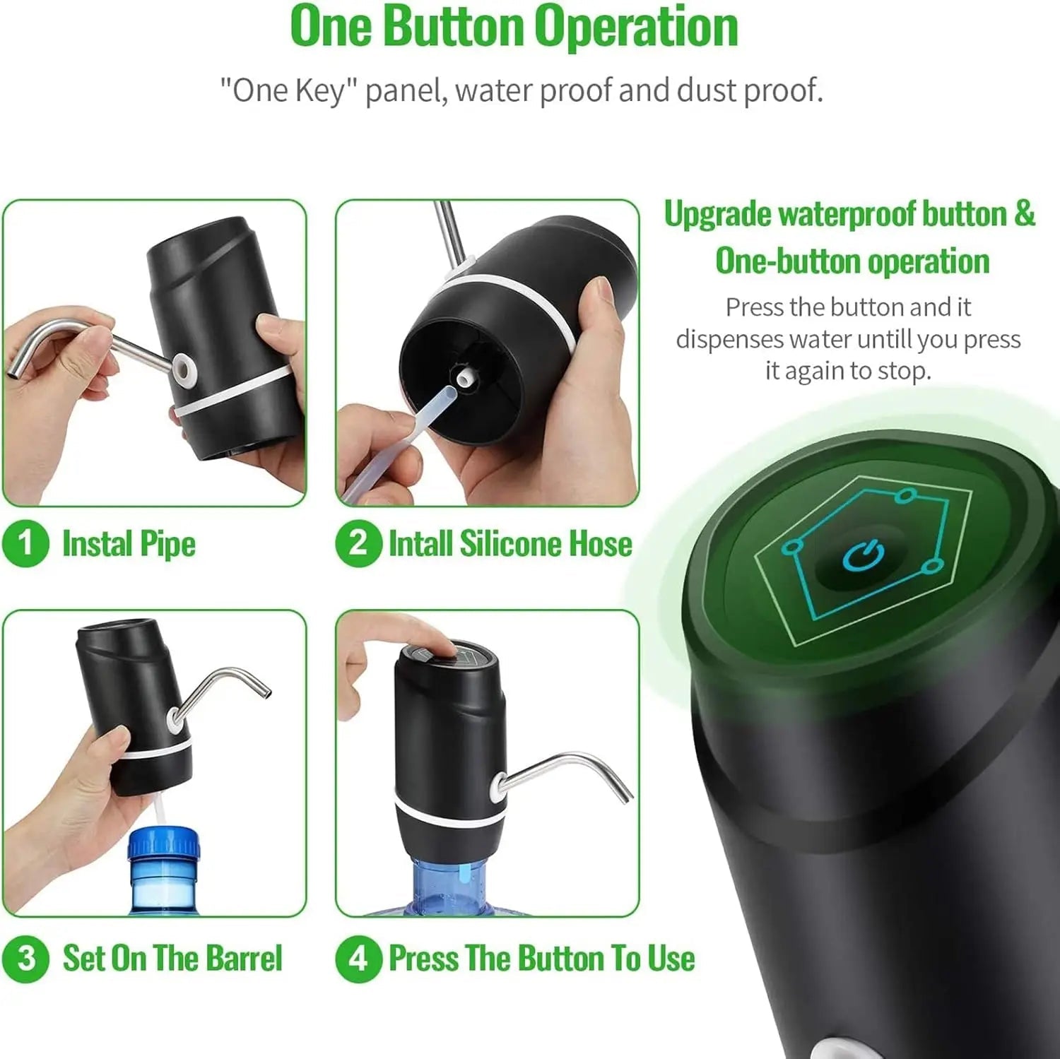 Pompe à Eau Rechargeable Universelle pour 2-5 Gallons
