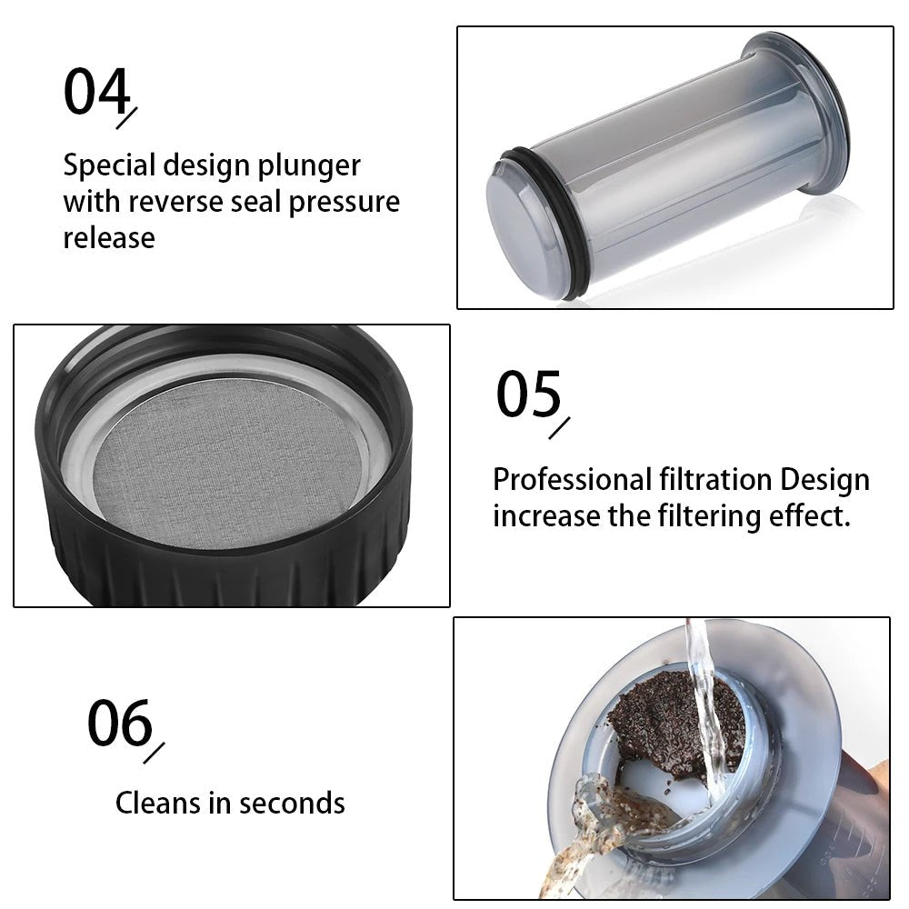 Pour AeroPress Machine expresso Portable - Golden High-Tech