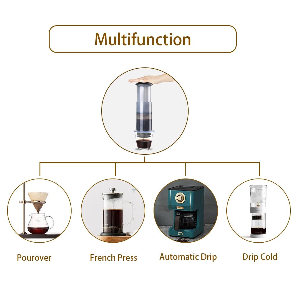 Pour AeroPress Machine expresso Portable - Golden High-Tech